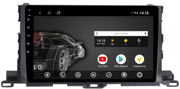 Магнитола для Toyota Highlander 3 2014-2020 - AK389R10-MTK Android 10, 8-ядер, 2Гб-32Гб