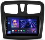 Магнитола для Renault Logan 2, Sandero 2 2014+ (рамка 9) - Teyes CC3 Android 10, Быстрая, CarPlay, SIM-слот