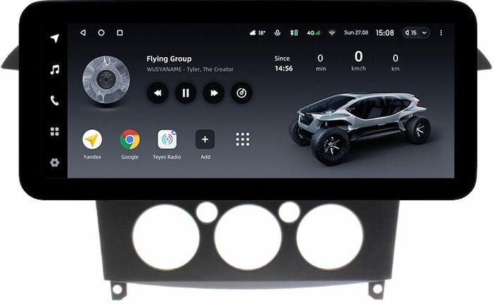 Магнитола для Ford S-Max, Galaxy 2 2006-2015 (кондиционер) - Teyes LUX ONE ROUND монитор 12.3" 2K QLED на Android 10, CarPlay, 4G SIM-слот