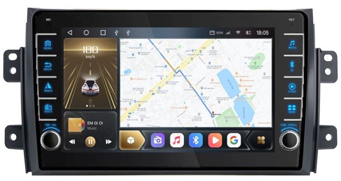Магнитола для Suzuki SX4 2006-2014 - Kuberg OL-9625 (кнопки и крутилки), Android 12, Быстрая, CarPlay, 4G SIM-слот