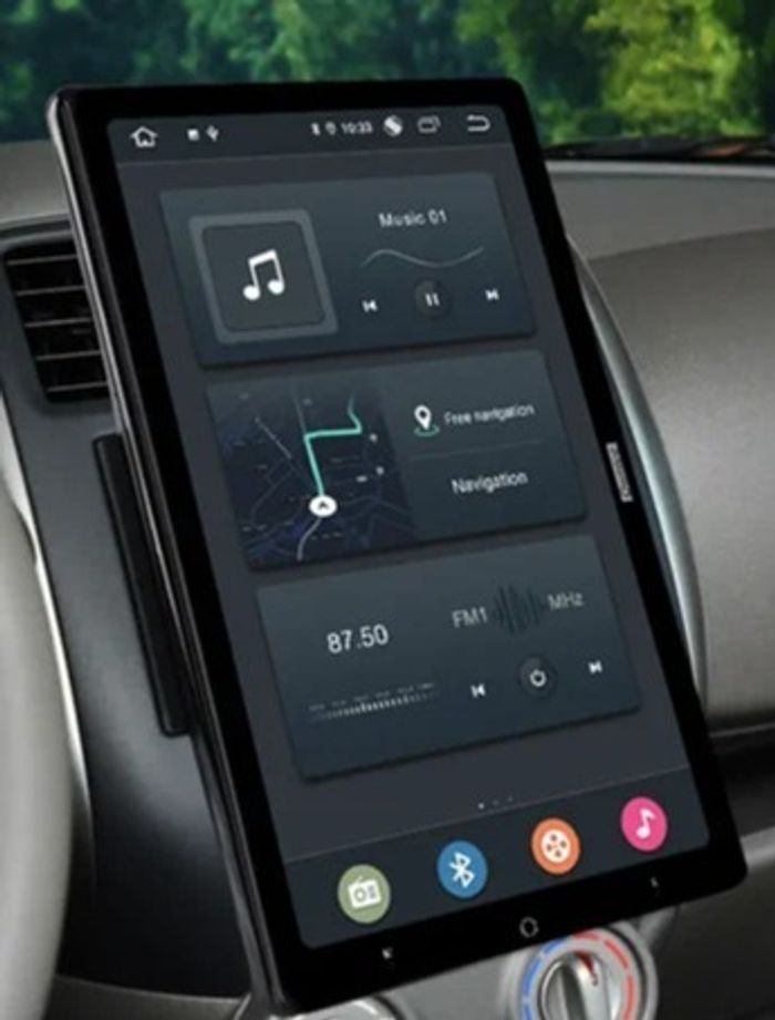 2DIN магнитола с поворотным экраном 13.3" - Kuberg OL-1033-2D-D на Android 10, Быстрая, CarPlay, 4G SIM-слот