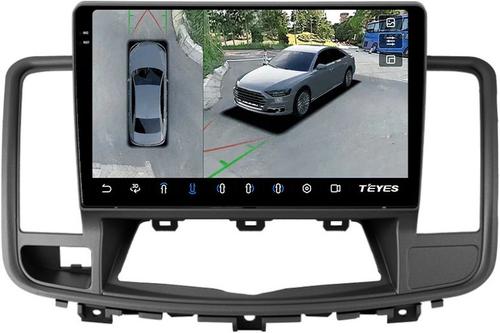Магнитола для Nissan Teana J32 2008-2013 (ШГУ монохром) - Teyes CC3-2K-360 монитор 10.36" 2K QLED на Android 10, 6+128Гб, CarPlay, 4G SIM-слот, 4 камеры в комплекте