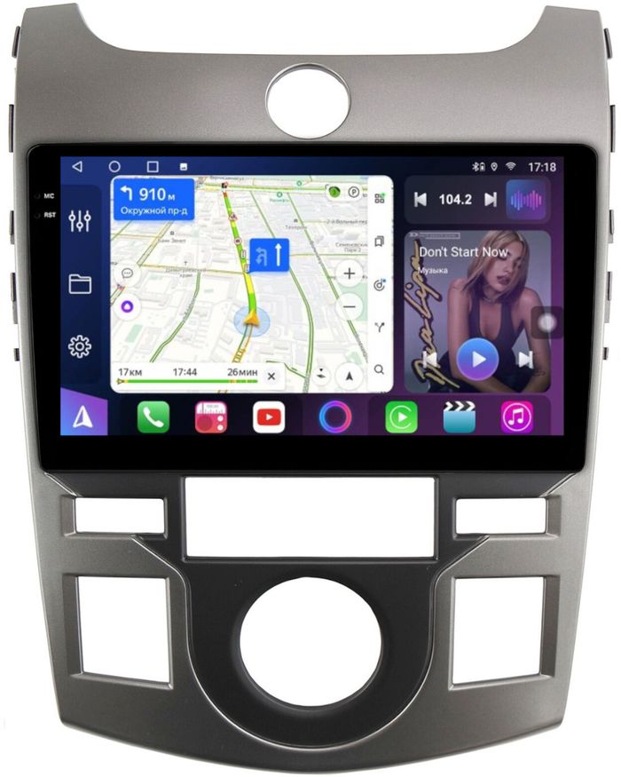 Магнитола для KIA Cerato 2 Koup 2008-2013 (купе) - FarCar S400-TS18 монитор 9.5" QLED на Android 14, CarPlay, 4G SIM-слот