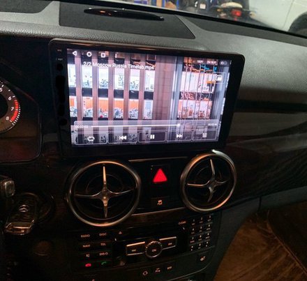 Магнитола для Mercedes-Benz GLK X204 2012-2015 NTG 4.5 - FarCar GX9-9590 монитор 9.5" 2K QLED на Android 14, TS20, 6+128Гб, CarPlay, 4G SIM-слот