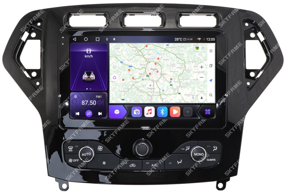 Магнитола для Ford Mondeo 4 2007-2010 - Kuberg SF-9281-1 QLed, Android 12, TS10, CarPlay, 4G SIM-слот