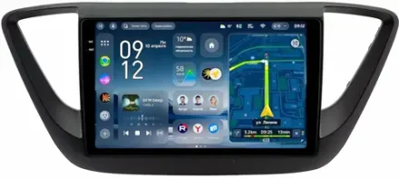 Магнитола для Hyundai Solaris 2 2017-2022, Solaris HS 2024+ (рамка черная матовая) - Teyes CC4-PRO монитор 9.5" 2K QLED на Android 13, Snapdragon 778G, ИИ, CarPlay, DSP, 4G SIM-слот