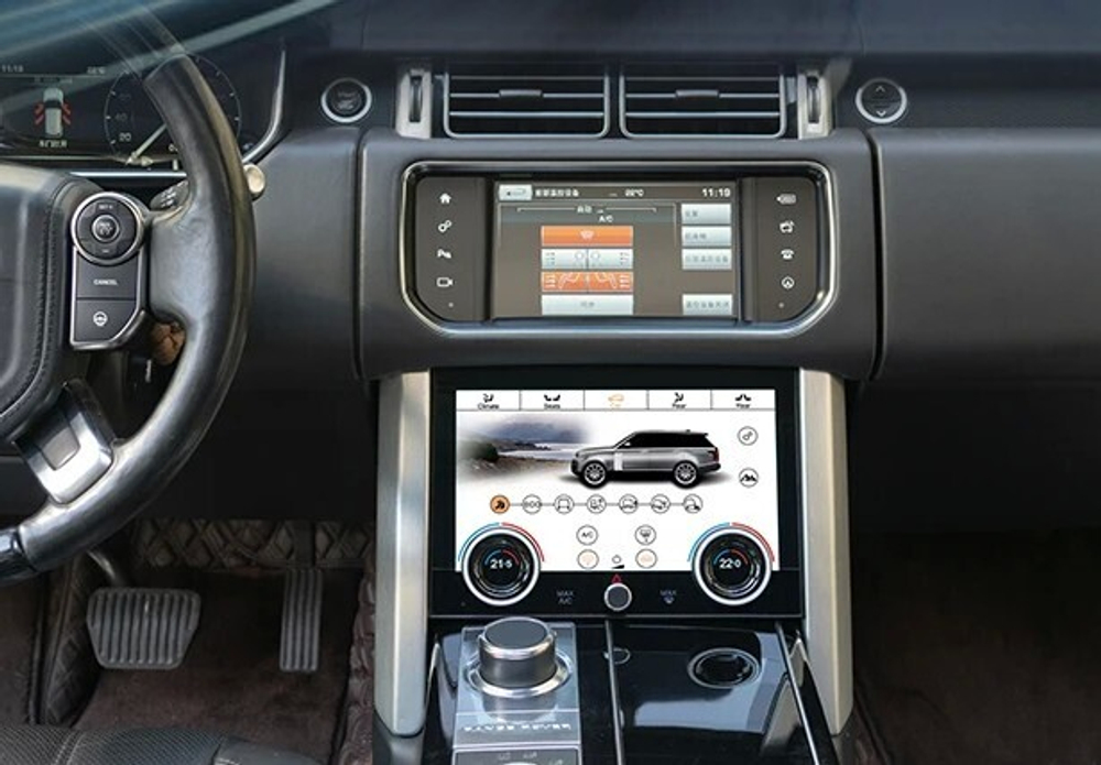 Сенсорная панель климата Range Rover Sport 2013-2017 - LCD/ЖК экран 10" без отверстия под CD с функцией CarPlay