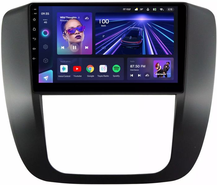 Магнитола для Chevrolet Tahoe 2006-2014 (рамка черная) - Teyes CC3L на Android 10, 8-ядер, CarPlay, 4G SIM-слот