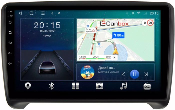 Магнитола для AUDI TT 2006-2014 (8J) - CanBox 9202 Android 10, SIM-слот