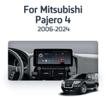 Магнитола для Mitsubishi Pajero 4 2006-2022 (без штатной КЗВ) - Teyes LUX ONE ROUND монитор 12.3", Android 10, CarPlay, 4G SIM-слот