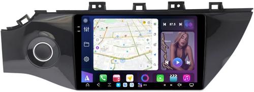 Магнитола для KIA Rio 4, Rio X-Line 2017-2020 (рамка с кнопкой) - FarCar GX1160M монитор 9.5" 2K QLED на Android 14, TS20, 6+128Гб, CarPlay, 4G SIM-слот