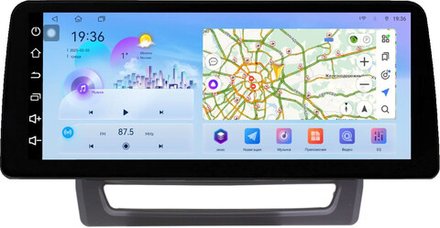 Магнитола для Mitsubishi ASX 2020+ (ШГУ 8", рамка тип 1) - FarCar монитор 12.3" 2K QLED на Android 14, TS10, CarPlay, 4G SIM-слот