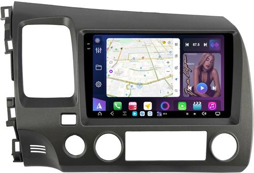 Магнитола для Honda Civic 8 4d 2005-2012 (левый руль, рамка 9) - FarCar XXL9-7373-9 монитор 9.5" 2K QLED на Android 14, TS20, 8+256Гб, CarPlay, 4G SIM-слот