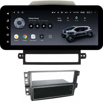 Магнитола для Chevrolet Captiva 2006-2011 (перенос БК вниз) - Teyes LUX ONE ROUND монитор 12.3" 2K QLED на Android 10, CarPlay, 4G SIM-слот