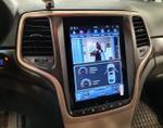 Магнитола для Jeep Grand Cherokee WK2 2013-2021 - Kuberg ZF-1217G-Q6 вертикальный монитор 12.3" в стиле "Тесла" на Android 11, CarPlay, 4G SIM-слот