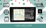Магнитола для Opel Astra H, Antara, Corsa, Vectra, Zafira B вниз (черна) - Vaycar VA55-0019-2K на Android 13, 8-ядер, 2K QLED, ТОП процессор, CarPlay, 4G SIM-слот