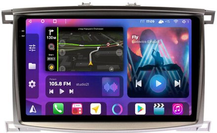 Магнитола для Toyota Land Cruiser 100, Lexus LX470 2002-2007 (экран климата снизу) - FarCar BM457/1166M-2K монитор 10.36" 2K QLED на Android 14, TS10, 4+32Гб, CarPlay, 4G SIM-слот