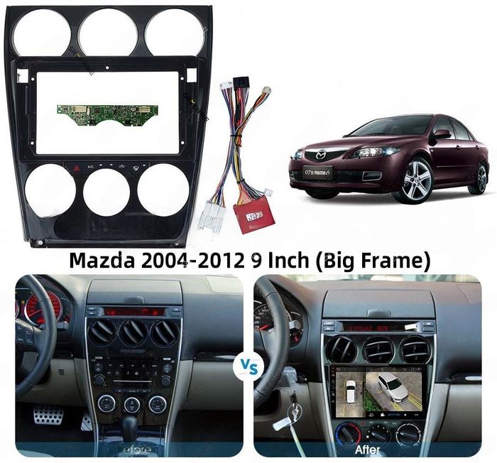 Магнитола для Mazda 6 2002-2007 - Kuberg SF-9506-C (кнопки и крутилки), Android 12, TS10,  CarPlay, 4G SIM-слот