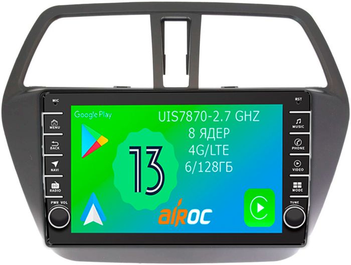 Магнитола для Suzuki SX4 2 2013-2021 - Airoc AB-3501 (кнопки и крутилки), Android 13, Быстрая, SIM-слот, CarPlay