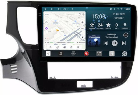Магнитола для Mitsubishi Outlander 3 2020-2022 (полная поддержка 360 обзора) - RedPower 256 Android 10, QLED+2K, ТОП процессор, 6Гб+128Гб, CarPlay, SIM-слот