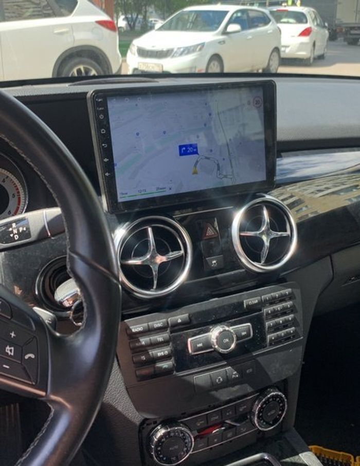 Магнитола для Mercedes-Benz GLK X204 2012-2015 NTG 4.5 - Teyes CC3 монитор 9" QLED на Android 10, ТОП процессор, 4Гб+32Гб, CarPlay, 4G SIM-слот