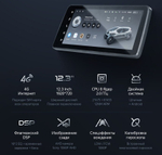 Магнитола для BMW X1 E84 2009-2014 (CIC) - Teyes LUX ONE монитор 12.3" на Android 10, 6/128ГБ, CarPlay, 4G SIM-слот