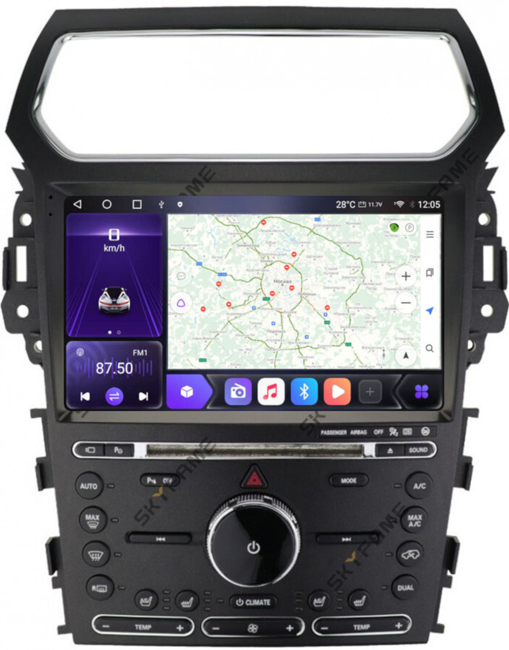 Магнитола для Ford Explorer 2011-2019 - Kuberg SF-1263 Android 12, TS10, CarPlay, 4G SIM-слот