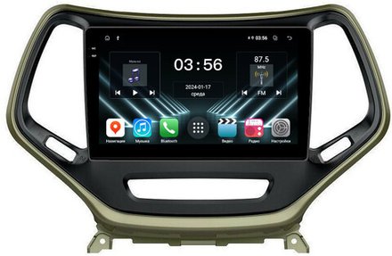 Магнитола для Jeep Cherokee 2014+ - FarCar DX608M монитор 10.36" IPS на Android 13, 4+64Гб, CarPlay