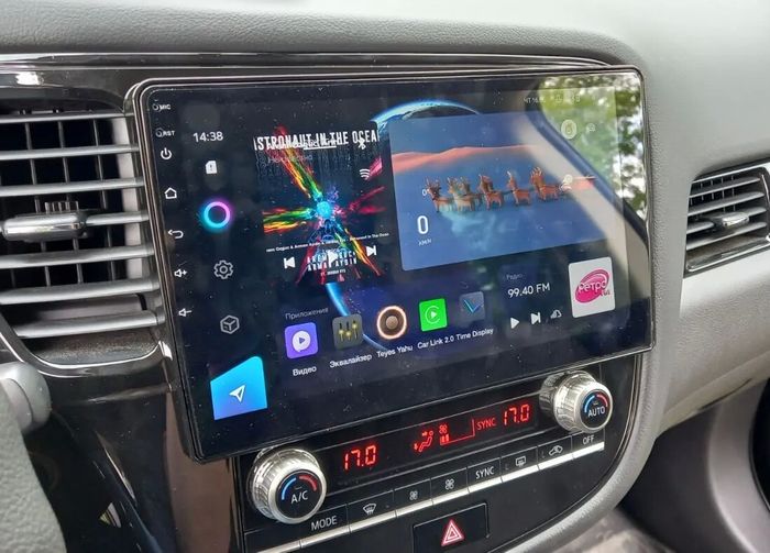 Магнитола для Mitsubishi Outlander 3 2019-2022 (левый руль, прямоугольный климат) - Teyes CC3 монитор 10" QLED на Android 10, ТОП процессор, 4Гб+32Гб, CarPlay, 4G SIM-слот