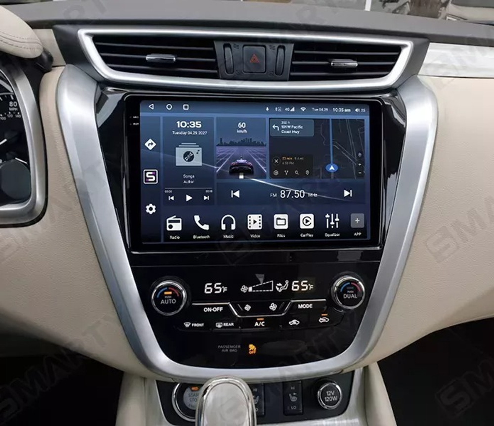 Магнитола для Nissan Murano 2016-2022 (поддержка Bose и 360) - Kuberg EW-1663 QLed+2K, Android 12, TS10, CarPlay, 4G SIM-слот