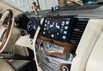 Магнитола для Nissan Patrol Y62, Infiniti QX56/QX80 2010-2017 (поддержка Bose, 360 и мониторов, рамка тип 1) - FarCar GX9-9639 монитор 9.5" 2K QLED на Android 14, TS20, 6+128Гб, CarPlay, 4G SIM-слот