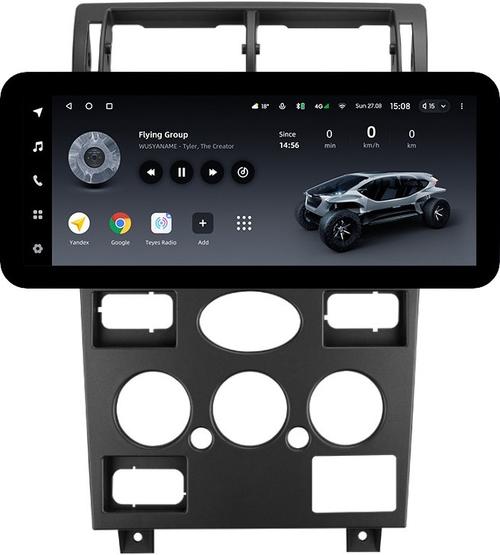 Магнитола для Ford Mondeo 3 2000-2006 (кондиционер) - Teyes LUX ONE ROUND монитор 12.3" 2K QLED на Android 10, CarPlay, 4G SIM-слот