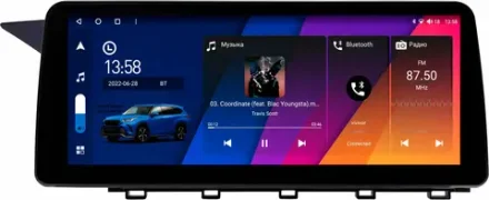 Магнитола для Mercedes-Benz GLK 2008-2012 - Canbox H-Line 0650 монитор 12.3" QLED в стиле BMW на Android 10, ТОП-процессор, CarPlay, 4G SIM-слот