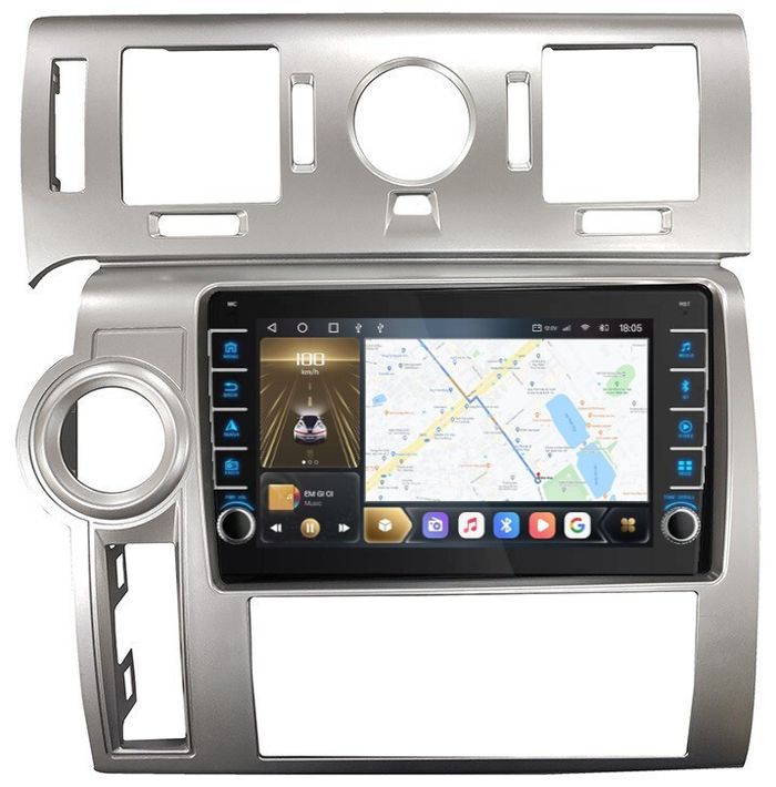 Магнитола для Hummer H2 2002-2009 - Kuberg EW-9298 (кнопки и крутилки), Android 12, TS10, CarPlay, 4G SIM-слот