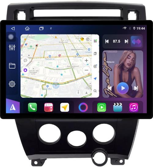 Магнитола для Hyundai Tucson 1 2004-2009 (рамка черная) - FarCar BX877 монитор 13" 2K QLED на Android 13, TS10, 6+128, CarPlay, 4G SIM-слот