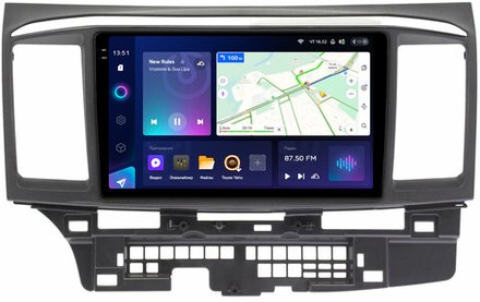 Магнитола для Mitsubishi Lancer X 2007-2016 (рамка 9) - Teyes CC3-2K на Android 10, 2K QLED, ТОП процессор, CarPlay, 4G SIM-слот