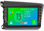 Магнитола для Honda Civic 9 2012 (седан) - Airoc AB-1921 (кнопки и крутилки), Android 13, Быстрая, SIM-слот, CarPlay