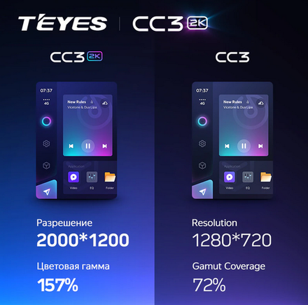 Магнитола для Toyota Land Cruiser Prado 150 2009-2013 (рамка серебро) - Teyes CC3-2K QLed Android 10, ТОП процессор, SIM-слот, CarPlay