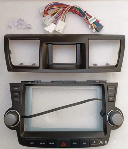 Магнитола для Toyota Highlander 2 2007-2013 XU40 - Kuberg SF-1431-2 (рамка кнопки + крутилки) QLed, Android 10, TS10, CarPlay, 4G SIM-слот