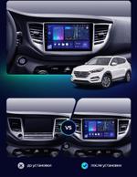 Магнитола для Hyundai Tucson 3 2015-2018 (штатная КЗВ, рамка серебро) - Teyes CC3L монитор 9" IPS на Android 10, CarPlay, 4G SIM-слот