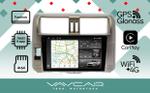Магнитола для Toyota Land Cruiser Prado 150 2009-2013 (рамка бронза)- Vaycar VA77-0065-2K на Android 13, Быстрая, 2K QLED, CarPlay,4G SIM-слот