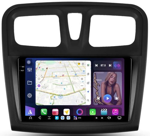 Магнитола для Renault Logan 2, Sandero 2 2014+ (рамка 9) - FarCar XXL3051-9M монитор 9.5" 2K QLED на Android 14, TS20, 8+256Гб, CarPlay, 4G SIM-слот
