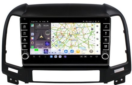Магнитола для Hyundai Santa Fe 2006-2012 - Kuberg OL-9717 (кнопки и крутилки) Android 13, TS20, 6+128Гб, CarPlay, 4G SIM-слот