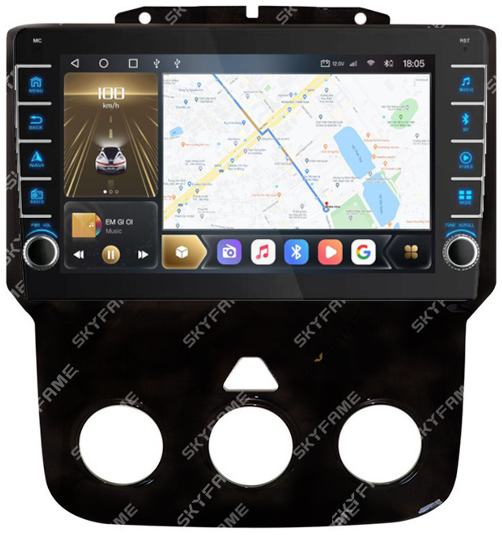 Магнитола для Dodge Ram 1500 2013-2018 - Kuberg SF-9159 (кнопки и крутилки), Android 12, TS10,  CarPlay, 4G SIM-слот