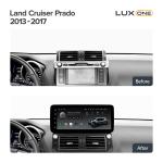 Магнитола для Toyota Land Cruiser Prado 150 2013-2017 (рамка F2) - Teyes LUX ONE 360 монитор 12.3" 2K QLED на Android 10, Быстрая, CarPlay, 4G SIM-слот, 4 камеры в комплекте