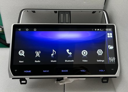 Магнитола для Toyota Land Cruiser Prado 150 2017-2023 - Kuberg ZH-T1204 монитор 12.3", Android 12, 8Гб+128Гб, CarPlay, SIM-слот