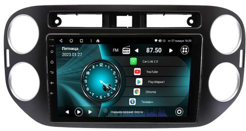 Магнитола для Volkswagen Tiguan 2011-2016 (рамка черная, прямоуг. кнопка) - Vaycar VA81-0489 на Android 13, 8-ядер, 4G SIM-слот