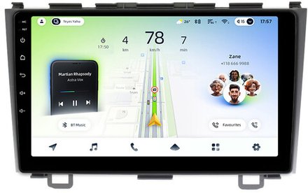 Магнитола для Honda CR-V 3 2006-2012 - Teyes CC4L монитор 9" IPS на Android 14, Snapdragon 662, CarPlay, 4G SIM-слот