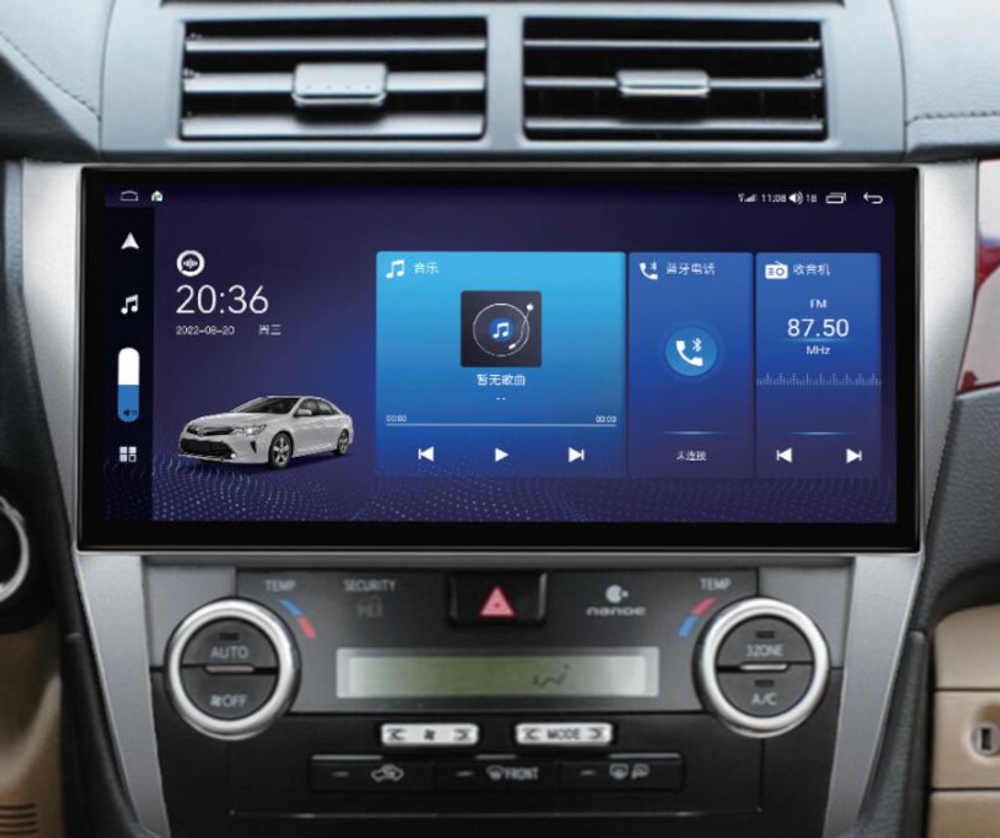 Магнитола для Toyota Camry 50 2011-2014 - Kuberg HP-T1204 монитор 12.3" на Android 12, ТОП процессор, 6Гб+128Гб, 4G SIM-слот