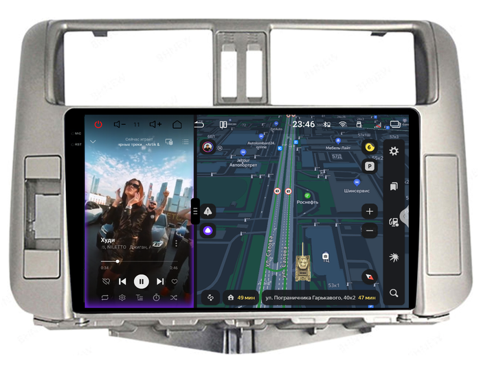 Магнитола для Toyota Land Cruiser Prado 150 2009-2013 - Redpower 85065S PRO/PROmax ТОП звук, 2K QLED, Android 14, Быстрейшая, CarPlay, 4G SIM-слот